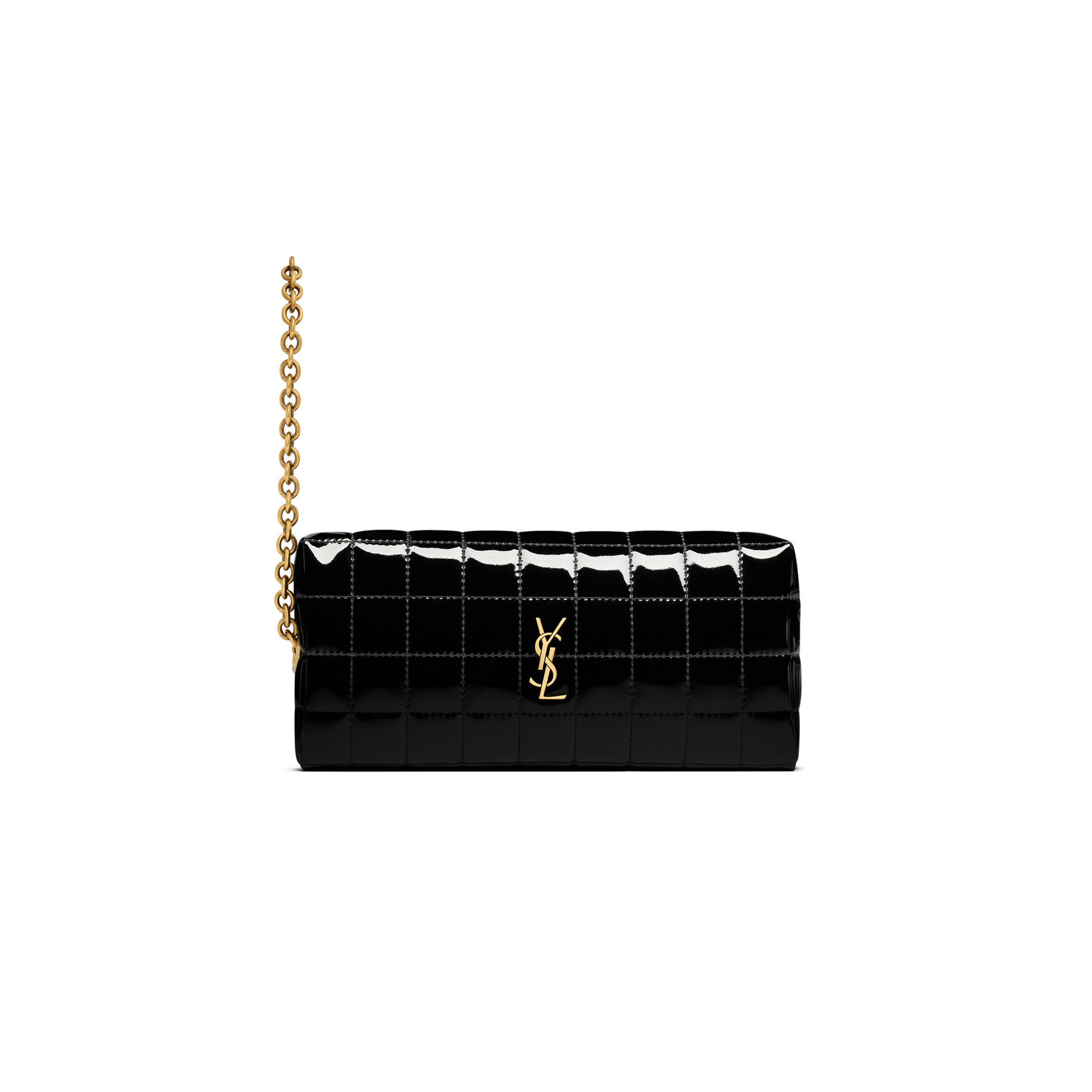 YSL CASSANDRE MATELASSÉ CARRÉ POUCH ON CHAIN IN SHINY CANVAS 7796492IU071000 (18.5*8.5*4cm) YSL CASSANDRE MATELASSÉ CARRÉ POUCH ON CHAIN IN SHINY CANVAS 7796492IU071000 (18.5*8.5*4cm)